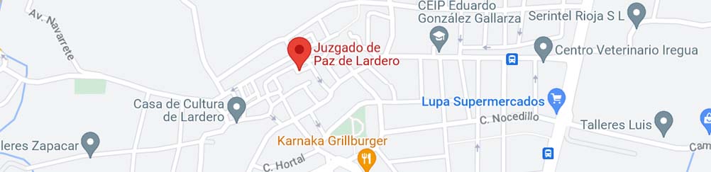 situación Registro Civil Lardero La Rioja